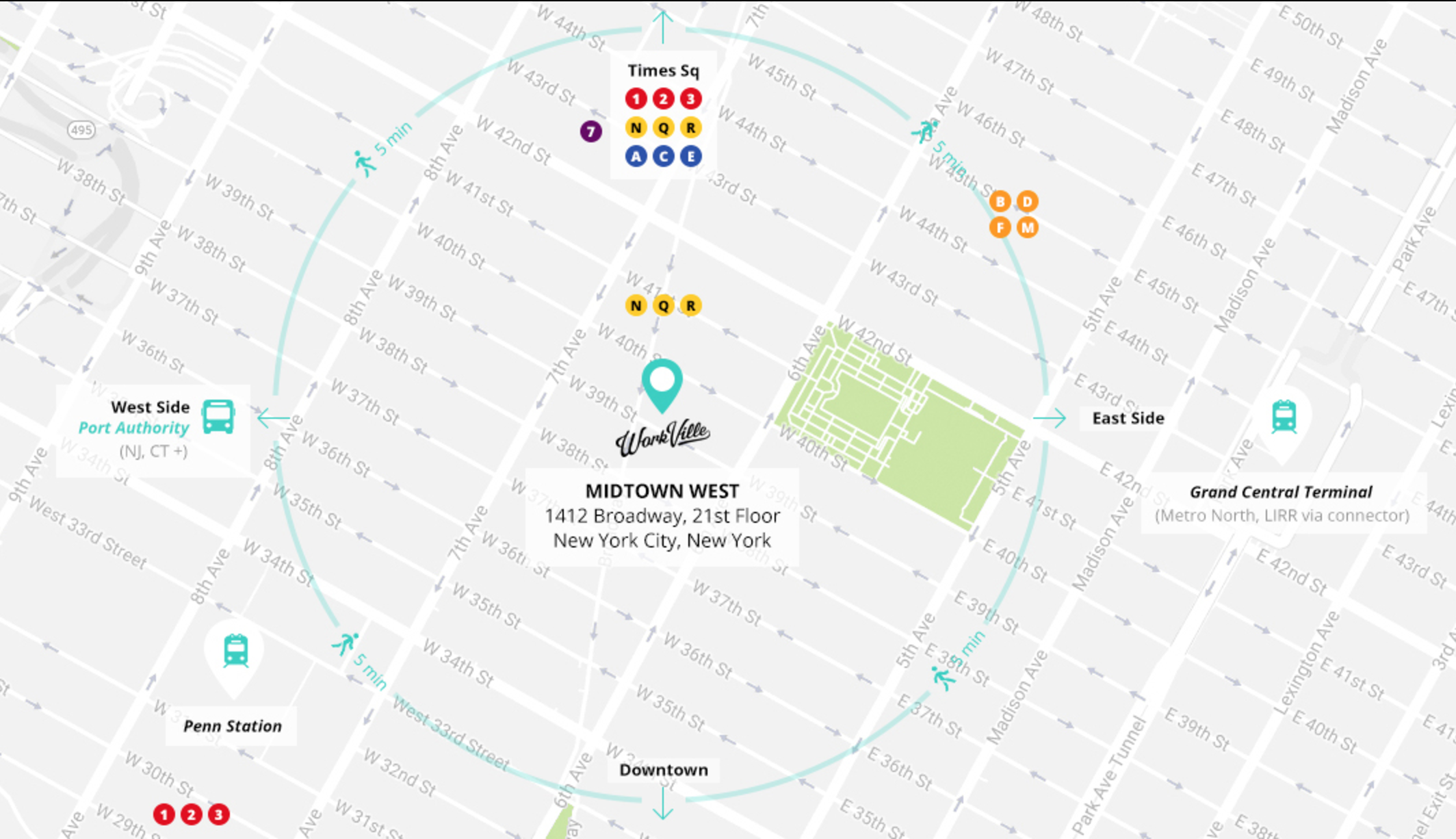 Workville NYC map
